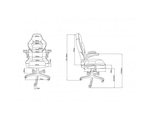 Крісло ігрове 2E GAMING HEBI Black/White (2E-GC-HEB-BKWT)