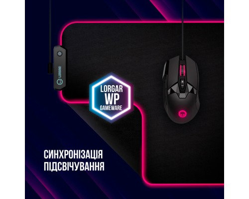 Килимок для мишки Lorgar Steller 913 RGB USB Black (LRG-GMP913)