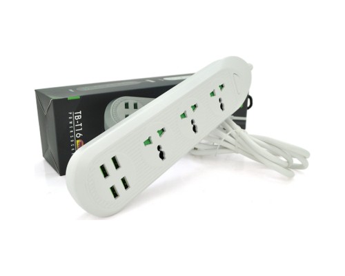 Мережевий фільтр живлення Voltronic TВ-Т16mini, 3роз, 4*USB White (ТВ-Т16mini-White)