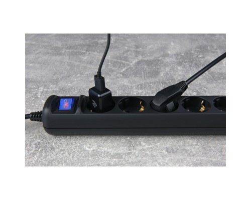 Мережевий фільтр живлення 2E 5xSchuko, 3м black (2E-U05ESM3BK)