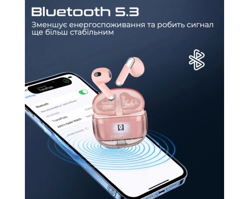 Навушники Promate TransPods Pink (transpods.pink)