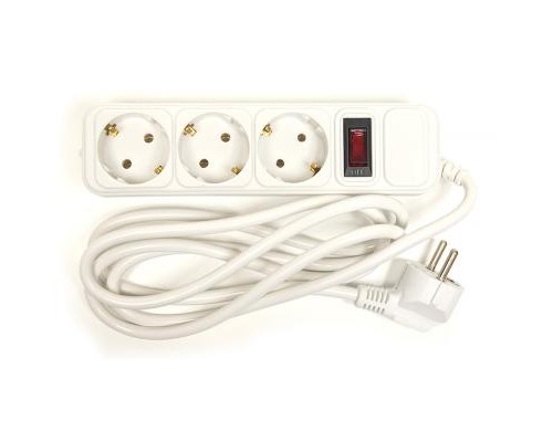 Мережевий фільтр живлення PowerPlant 3 м, 3 розетки, евростандарт (JY-1054/3) (PPSA10M30S3)