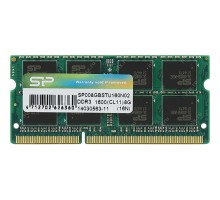 Модуль пам'яті для ноутбука SoDIMM DDR3 8GB 1600 MHz Silicon Power (SP008GBSTU160N02)
