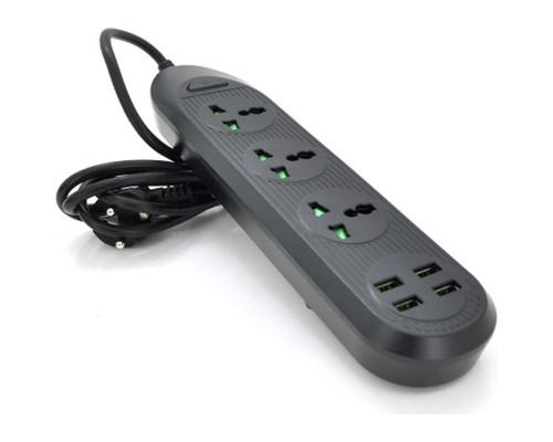 Мережевий фільтр живлення Voltronic TВ-Т16mini, 3роз, 4*USB Black (ТВ-Т16mini-Black)