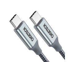 Дата кабель USB-C to USB-C 1.8m USB 2.0 100W Choetech (XCC-1002-GY)
