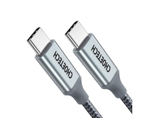 Дата кабель USB-C to USB-C 1.8m USB 2.0 100W Choetech (XCC-1002-GY)
