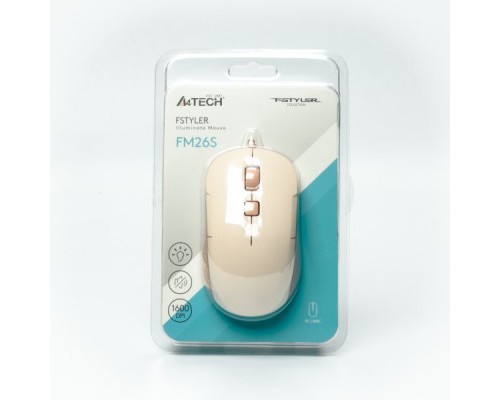 Мишка A4Tech FM26S USB Cafe Latte (4711421993494)