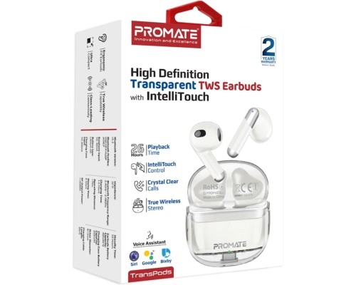 Навушники Promate TransPods White (transpods.white)