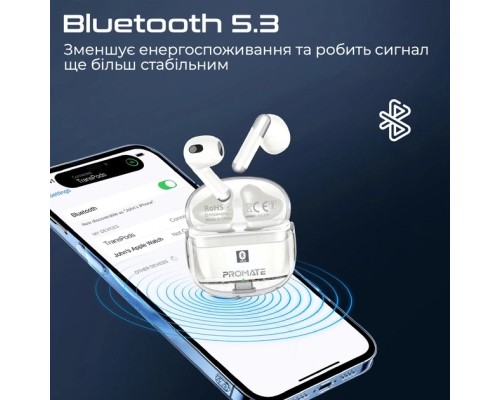 Навушники Promate TransPods White (transpods.white)