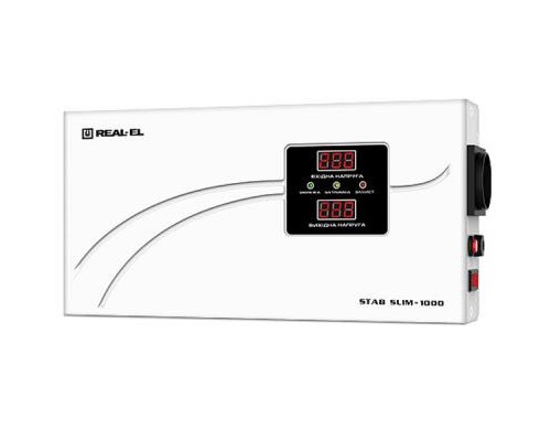 Стабілізатор REAL-EL STAB SLIM-1000, white (EL122400007)