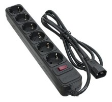 Мережевий фільтр живлення Patron 2 m3*1mm2 (SP-1065U) 6 розеток BLACK (EXT-PN-SP-1065U)