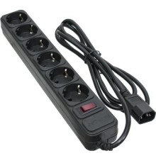 Мережевий фільтр живлення Patron 2 m3*1mm2 (SP-1065U) 6 розеток BLACK (EXT-PN-SP-1065U)