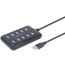 Концентратор Gembird USB 2.0 10 ports black (UHB-U2P10P-01)
