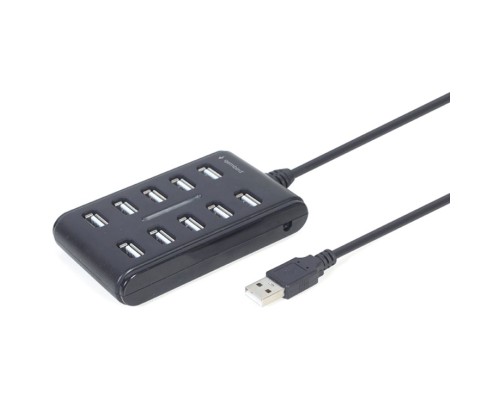 Концентратор Gembird USB 2.0 10 ports black (UHB-U2P10P-01)