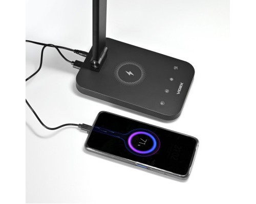 Настільна лампа Videx LED з бездротовою зарядкою  18W 1800-6500K (VL-TF17B)