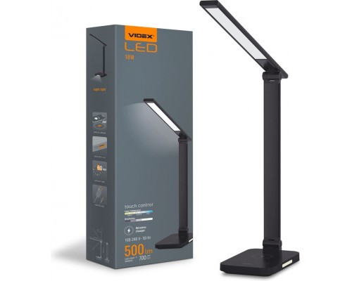 Настільна лампа Videx LED з бездротовою зарядкою  18W 1800-6500K (VL-TF17B)