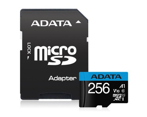 Карта пам'яті ADATA 256GB microSDXC calss 10 UHS-I V10 A1 (AUSDX256GUICL10A1-RA1)