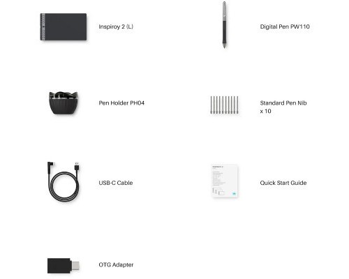 Графічний планшет Huion Inspiroy 2 L (H1061P)