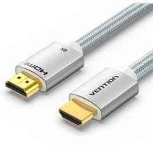 Кабель мультимедійний HDMI to HDMI 2.0m V2.1 8K 60Hz Silver Metal Type Vention (ALCIH)