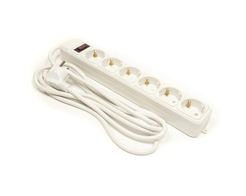 Мережевий фільтр живлення PowerPlant 3 м, 6 розеток, евростандарт (JY-1057/3) (PPSA10M30S6)