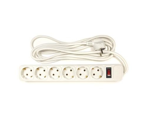 Мережевий фільтр живлення PowerPlant 3 м, 6 розеток, евростандарт (JY-1057/3) (PPSA10M30S6)