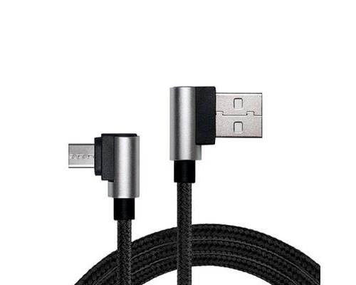 Дата кабель USB 2.0 AM to Micro 5P 1.0m Premium black REAL-EL (EL123500031)