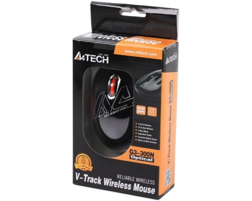 Мишка A4Tech G3-300N Black+Orange