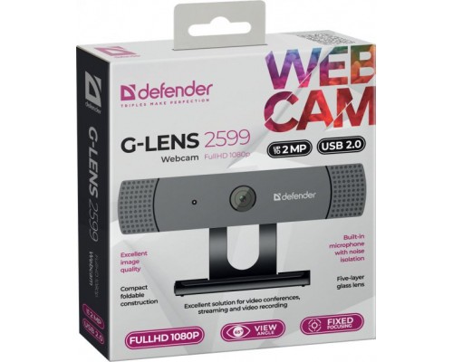 Веб-камера Defender G-lens 2599 Full HD 1080p Black (63199)