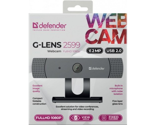 Веб-камера Defender G-lens 2599 Full HD 1080p Black (63199)