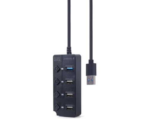 Концентратор Gembird 4 ports (1xUSB3.1+3xUSB2.0) switch black (UHB-U3P1U2P3P-01)