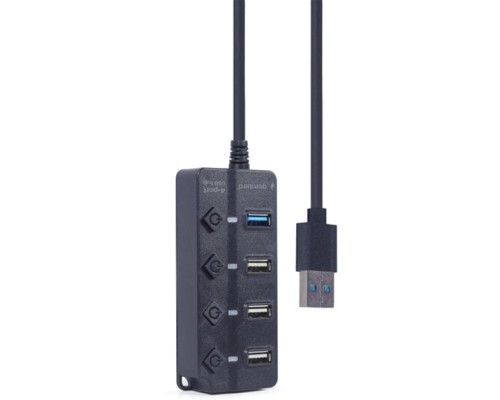 Концентратор Gembird 4 ports (1xUSB3.1+3xUSB2.0) switch black (UHB-U3P1U2P3P-01)