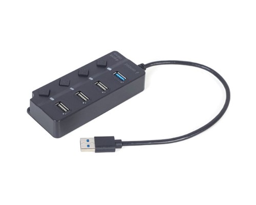 Концентратор Gembird 4 ports (1xUSB3.1+3xUSB2.0) switch black (UHB-U3P1U2P3P-01)