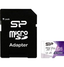 Карта пам'яті Silicon Power 128Gb microSDXC U3 A1 V30 Superior Color 100R/80W + adapter (SP128GBSTXDU3V20AB)