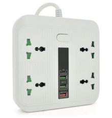 Мережевий фільтр живлення Voltronic TВ-Т18, 4роз, 2*USB+PD White (OS-Т18-White)