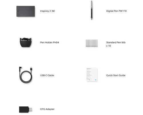 Графічний планшет Huion Inspiroy 2 M (H951P)