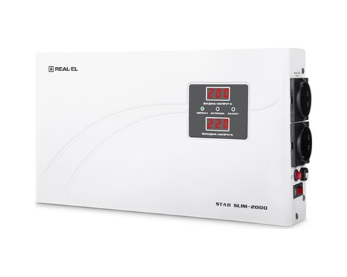 Стабілізатор REAL-EL STAB SLIM-2000, white (EL122400008)