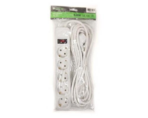 Мережевий фільтр живлення PowerPlant 5 м, 5 розеток, евростандарт (JY-1056/5) (PPSA10M50S5)