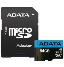 Карта пам'яті ADATA 64GB microSD class 10 UHS-I A1 Premier (AUSDX64GUICL10A1-RA1)