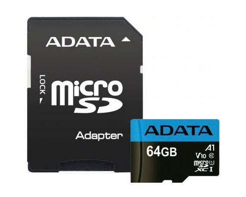 Карта пам'яті ADATA 64GB microSD class 10 UHS-I A1 Premier (AUSDX64GUICL10A1-RA1)
