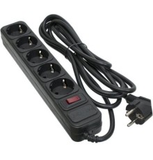 Мережевий фільтр живлення Patron 3.0 m3*1.5mm2 (SP-1653) 5 розеток BLACK (EXT-PN-SP-1653)