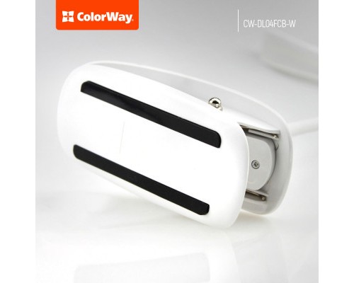 Настільна лампа ColorWay LED Flexible & Clip with built-in accumulator 500mAh (CW-DL04FCB-W)