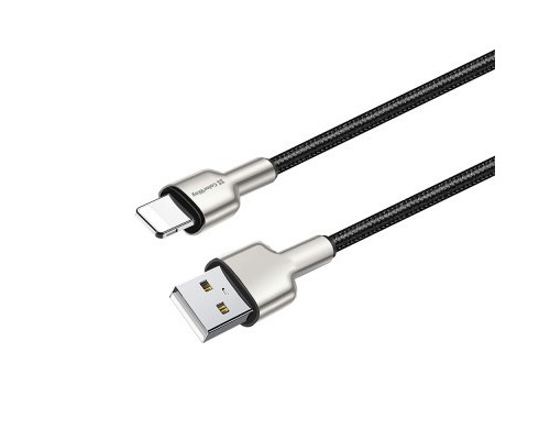 Дата кабель USB 2.0 AM to Lightning 1.0m head metal black ColorWay (CW-CBUL046-BK)
