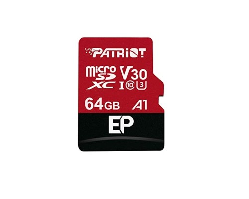 Карта пам'яті Patriot 64GB microSD class 10 UHS-I U3 V30 A1 (PEF64GEP31MCX)