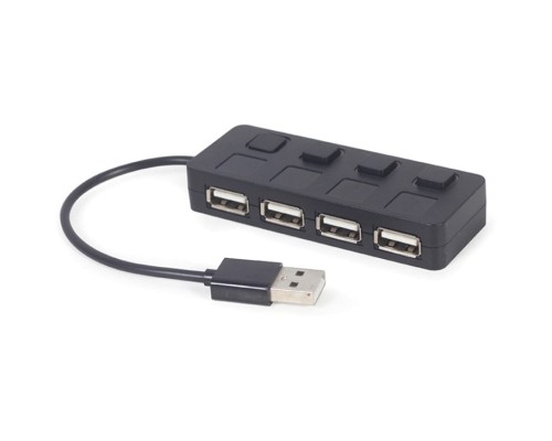 Концентратор Gembird USB 2.0 4 ports switch black (UHB-U2P4-05)