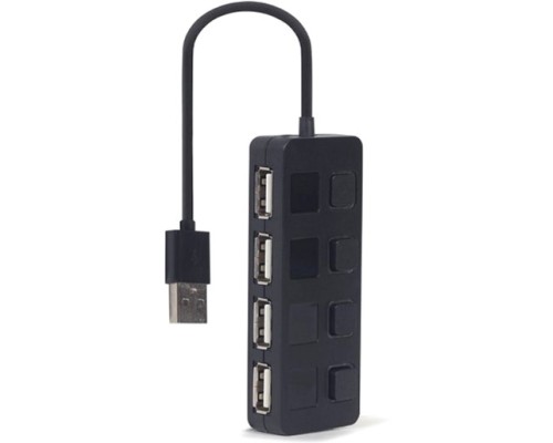 Концентратор Gembird USB 2.0 4 ports switch black (UHB-U2P4-05)