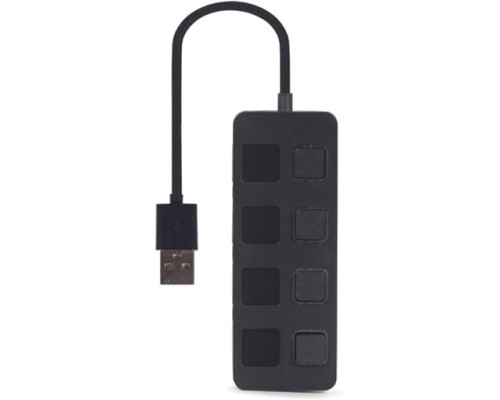 Концентратор Gembird USB 2.0 4 ports switch black (UHB-U2P4-05)
