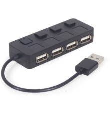 Концентратор Gembird USB 2.0 4 ports switch black (UHB-U2P4-05)