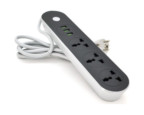 Мережевий фільтр живлення Voltronic TВ-Т56, 3роз, 3*USB Black (ТВ-Т56-Black)