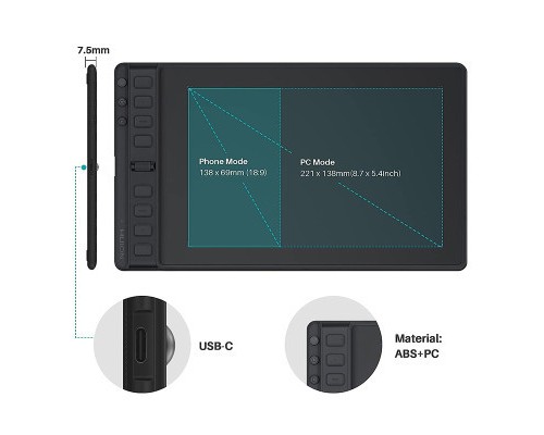 Графічний планшет Huion Inspiroy 2 S (H641P)