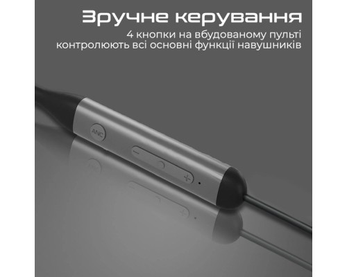 Навушники Promate ANC Velcon Black (velcon.black)